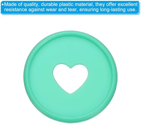 PATIKIL 35mm Plastic Book Binding Discs, 11 Pack Discbound Expansion Discs Heart Binder Rings for DIY Notebook Planner, Dark Green - Image 4