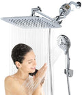 10'' Dual 20 Stage Filtered Shower Head with Handheld, 6 Spray Settings Handheld Shower Head High Pressure Rainfall Filter Combo with 12'' Adjustable Extension Arm, 71'' Shower Hose (Chrome Polished) by VXV