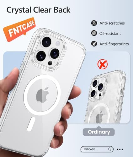 FNTCASE for iPhone 13 Pro Max Case Clear, Fit for Magsafe, Anti Yellowing - Image 6