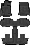 Floor Mats Custom Fit for Subaru Ascent 2019-2025 2026 7/8 Passenger All Weather Protection TPE Automotive Floor Liners 1st& 2nd& 3rd Row Full Set Accessories-Black by HAFIDI