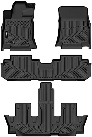 Floor Mats Custom Fit for Subaru Ascent 2019-2025 2026 7/8 Passenger All Weather Protection TPE Automotive Floor Liners 1st& 2nd& 3rd Row Full Set Accessories-Black by HAFIDI