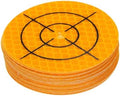HARFINGTON 30pcs Survey Reflector Sheets 60mm x 60mm Self-Adhesive Surveying Target Mark Sticker Total Station Round Reflective Sheet Tape for Ship Inspection Tunnel Measure, Yellow by HARFINGTON