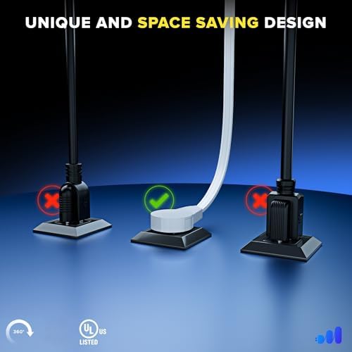 Maximm 6 Ft UL 360° Rotating Flat Wire Extension Cord, 1-Outlet, 16/3 AWG - Image 5