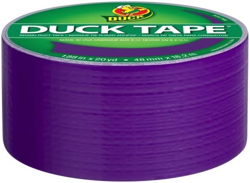 Duck Brand 283138 Color Duct Tape, Purple, 1.88 Inches x 20 Yards Each Roll, 3 Rolls - Image 2