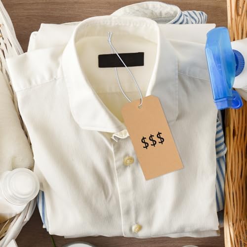 100 Pack Manila Shipping Tags with Elastic String - Image 5