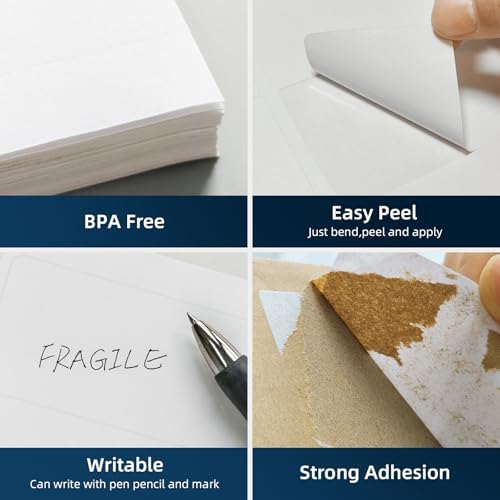 100 Sheets 1000 Pcs 2”x4” 10 Up Shipping Address Labels Compatible with Laser and Inkjet Printers, 2x4 10 Per Page Strong Adhesive Internet Mailing Shipping Labels - Image 5