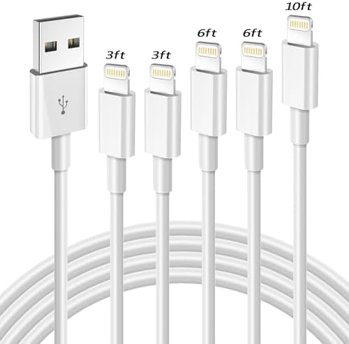 OCEEK iPhone Charger(3/3/6/6/10FT) 5Pack MFi Certified Lightning Cable by OCEEKIPHONECHARGERCABLE