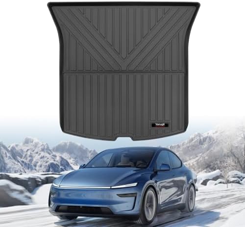 Custom Car Cargo Mats Trunk Liner All Weather TPE for 2025 2026 Tesla Model Y Juniper 5 Seat Accessories (for 2025 2026 Tesla Model Y Juniper 5 Seat) by Yonugli