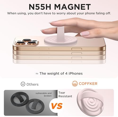 Magnetic Phone Grip for MagSafe, Silicone Ring Grip, Lovely Pink - Image 5