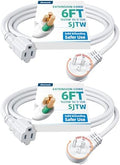 DEWENWILS 6FT 360° Rotating Flat Plug Extension Cord, 16/3 Gauge, 2 Pack by DEWENWILS