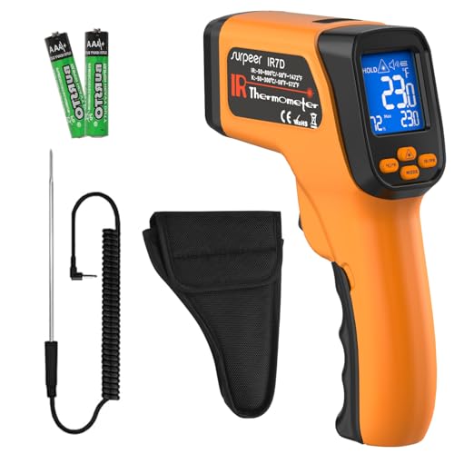 Infrared Thermometer Temperature Gun, Non-Contact Digital Laser Temp -58°F to by SURPEER