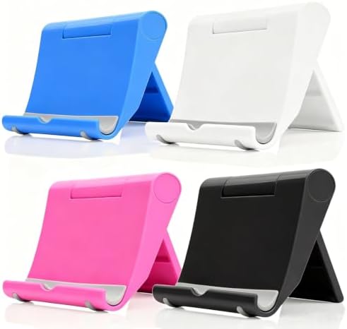 4 Pack Adjustable Desktop Cell Phone Stand for Phones & Tablets by JUSDIQIR