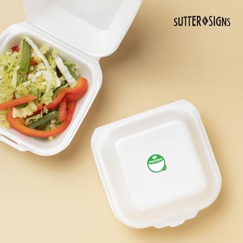 Vegetarian Food Labels, 1" Dot Blank Sticker Labels 1000 pcs - Image 6
