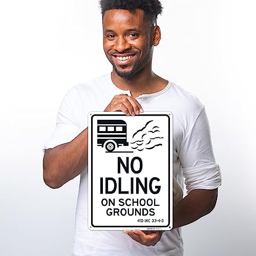 No Idling On School Grounds 410 IAC 33-4-2 Sign, - Image 2