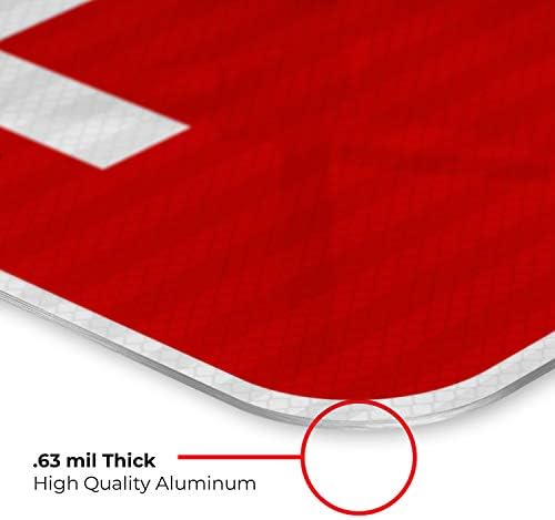 FDC Down Arrow Sign, Red Background, - Image 6