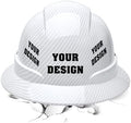 Safety Hard Hat Customize Logo Protective Head Outdoor Work Hat (Pattern 3) by YOWESHOP