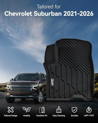 3W Floor Mats for Chevy Suburban/Yukon XL/Escalade ESV 2021-2026 - Image 2