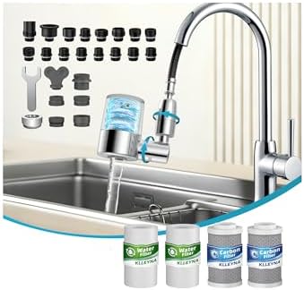 KLLEYNA Pull Down Faucet Filter 720 Swivel,99% Chlorine Reduce,NSF/ANSI 372 by KLLEYNA