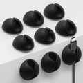 SmiLife Cable Clips, Phone Cord Holder for Wire Management, Black 9 PCS by MYKURS