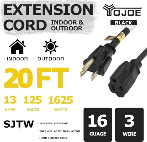 20ft Black Outdoor Extension Cord & Waterproof Extension Cord Cover Kit - Image 2