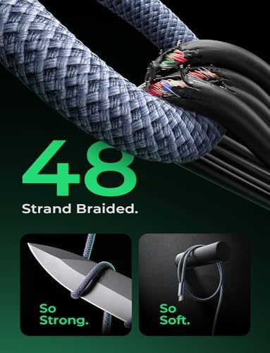 LISEN USB C to USB C Cable Fast Charging Cords 240W Type C Charger Fast Charging Cord Type C Cable for iPhone 16 15 iPad MacBook Pro Air Samsung S25 Switch,3.3ft+6.6ft/2 Pack/Midnight - Image 6