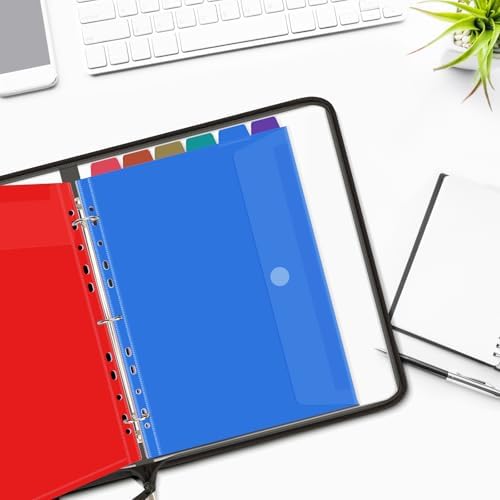 Uquelic Document Organizer, Soft PVC 3 Ring Binder with 12 Pockets - Image 2