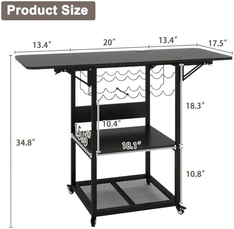 PUNCIA 3-Tier Movable Heat Press Stand with Vinyl Holder Folding Shelf - Image 2