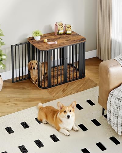 Hzuaneri 31.5'' M Dog Crate Furniture, Wooden Dog Kennel Indoor Dogs Cage - Image 3