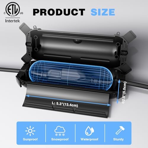 [6 Pack] Flemoon Outdoor Extension Cord Safety Cover with Waterproof Seal - Image 4