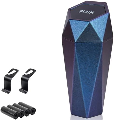BFXM Car Trash Can Car Trash Bin with Lid Accessories for Women Blue Purple by BFXM
