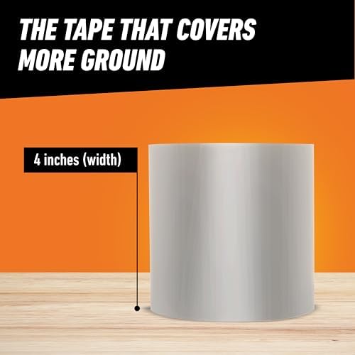 Gorilla Waterproof Patch & Seal Tape, Clear Tape, 4" x 8' (Pack of 4) - Permanent Weather Resistant Seal for Leaks and Repairs - Image 6