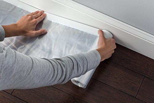 Duck Brand Pre-Taped Painter’s Drop Cloth, Strong and Durable Plastic Drop Cloths for Painting, 5.25 ft x 19.68 ft, Single Roll (280809) (Pack of 2) - Image 3