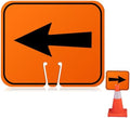 Geetery 1 Pc Traffic Arrow Orange Detour Signs, Left & Right by Geetery