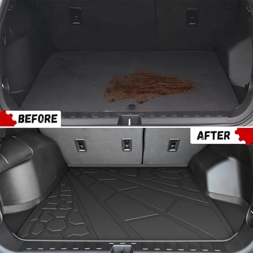 Floor Mats for Chevy Equinox/GMC Terrain 2018-2024 (Not fit EV Models), All Weather TPE Protection Floor Liners Accessories, 1st & 2nd Row & Cargo Liner - Image 6