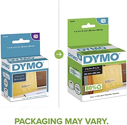 DYMO Authentic LW Clear Mailing Address Labels, DYMO Labels for LabelWriter Label Printers, 1-1/8" x 3-1/2", 1 Roll of 130 - Image 2