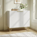 Storage Cabinet with 2 Fluted Doors and Adjustable Shelves, White丨Modern Wood Accent Table, Sideboard Buffet Cabinet, Console Table for Living Room, Hallway, Entryway by Provideyouwithbestproduct%EF%BC%81