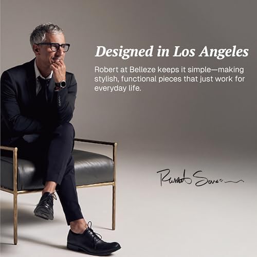 BELLEZE 3-Piece Modular Bookshelf Set, 94" Modern Display Bookcase with Arched Wood Doors, 2-Tier Storage Cabinet with Adjustable Shelves for Living Room Office Entryway (Ebony) - Image 6
