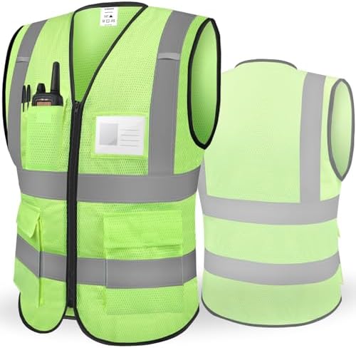 TICONN High Visibility Reflective Safety Vest for Men & Women, ANSI Class 2 by TICONN