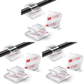 KGROTE 100PCS Cable Clips, Adhesive Wire Clips Strong Cord Clips Wire Holders, Cable Management Clips for Desk, Wall, Car, TV, Ethernet Cable (Clear, Small) (Pack of 3) by CABLECLIPS