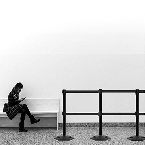 Crowd Control Warehouse CCW Set of 2 Retractable Dual Belt Stanchion Safety - Image 9