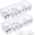Tatuo Cord Organizer Box with Lid, Clear, 2 Pack by Tatuo