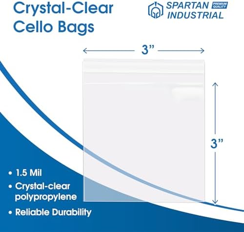 3" X 3" Mini Self-Sealing Cellophane Bags (1000 Count) Clear Cookie Bags - Image 2