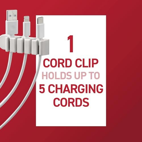 Command 5-Cord Clip Organizer, 4 Clips, 8 Medium Strips - Image 3