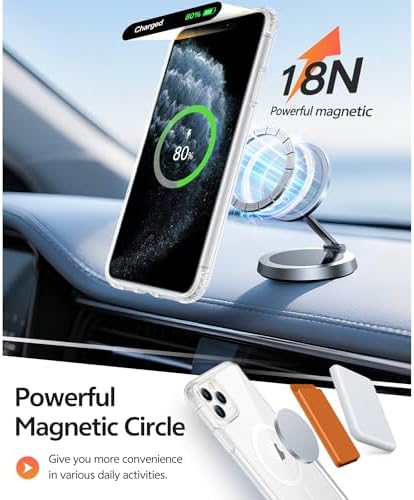 FNTCASE for iPhone 11 Pro Case, Fit for Magsafe, Clear Anti Yellowing - Image 3