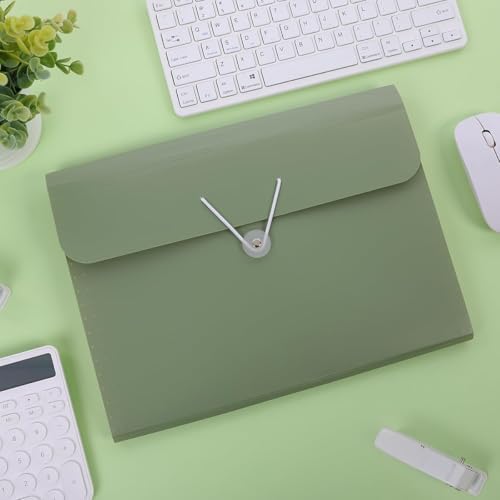 SKYDUE Accordion File Organizer, Expanding File Folder with 7 Pockets, Portable Receipt Paper Bill Document Organizer, Letter/A4 Size Filing Folder School Office Supplies, MossGreen - Image 5