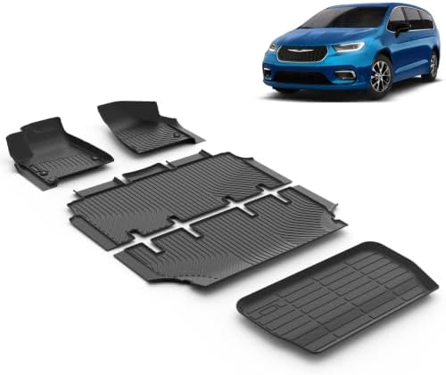 Floor Mats for 2021-2026 Chrysler Pacifica Limited(Gas) 7 Passenger by VOUKIY
