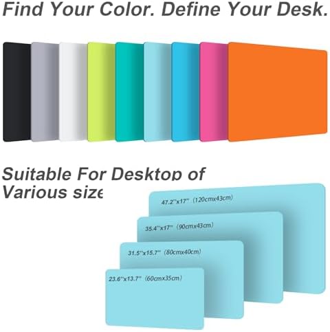 Leather Desk Pad Protector,Non-Slip Desk Pad(Kiwi Green, 23.6" x 13.7") - Image 2