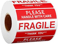 2" x 3" Fragile Stickers for Shipping and Moving Please Handle with Care Fragile Thank You Do Not Drop, Warning Stickers Fragile Labels, Permanent Adhesive(500 Labels, 1 Roll) by Anylabel