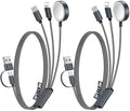 2Pack Travel Essentials for Apple Watch Charger,3-in-2 Multi Charging Cable by Accessoriesforphoneandelectricproducts