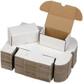 4.6x2.2x2.2 Inches Shipping Boxes Set of 50, White Corrugated Cardboard Box Literature Mailer for Packing Small Business (usable size: 4.2"x 2.1"x 2.1") by HESESOH